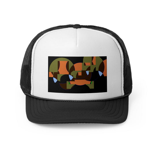 "HobBobGoBlyN" - Orange & Brown Trucker Cap
