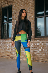 "Bold & Gold" - Mesh Pocket Legging