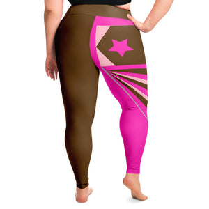 "Pink Star Booster" - Plus Size Legging