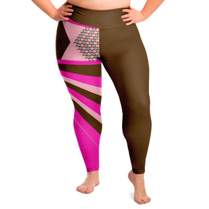 "Pink Star Booster" - Plus Size Legging