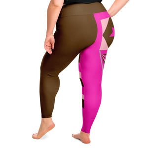 "Pink Star Booster" - Plus Size Legging