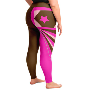 "Pink Star Booster" - Plus Size Legging